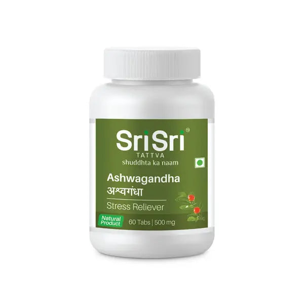 Ashwagandha Stress Reliever 60Tabs | Sri Sri Tattva - Ayurvedic Medicine