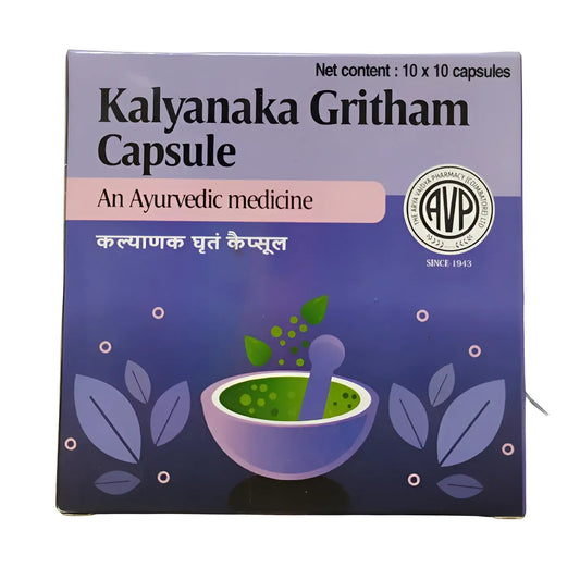 AVP Kalyanaka Ghritham Capsules - 10 Capsules - Ayurvedic Medicine