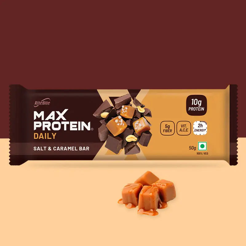Daily Salt & Caramel Bar - Pack of 1 50g | Max Protein - Protien Bars