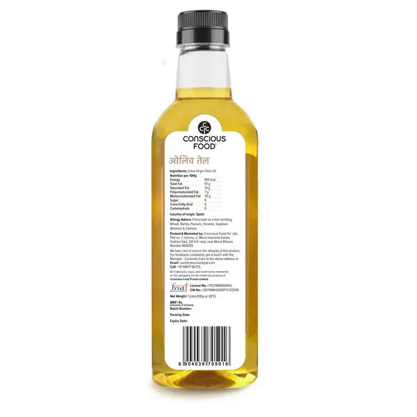 Extra Virgin Olive Oil 1L Conscious Food - Oils