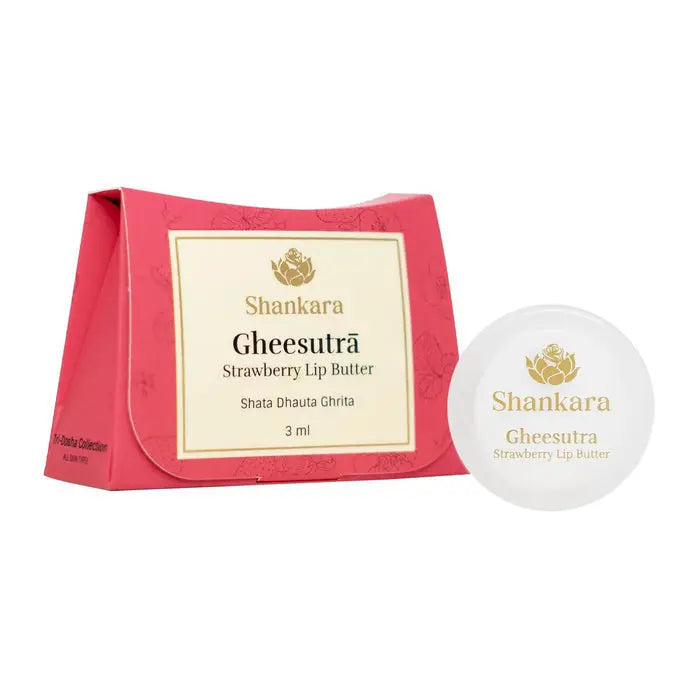 Gheesutrā Strawberry Lip Butter 3ml | Shankara - lip balm