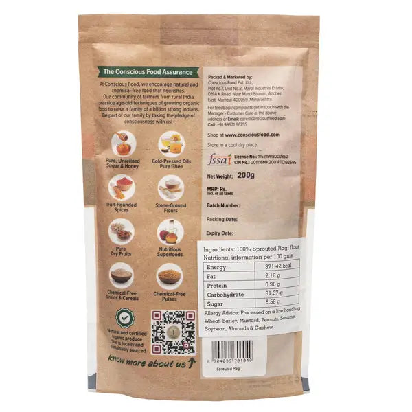 Jowar Atta / Sorghum Flour 500g | Conscious Food - Breakfast