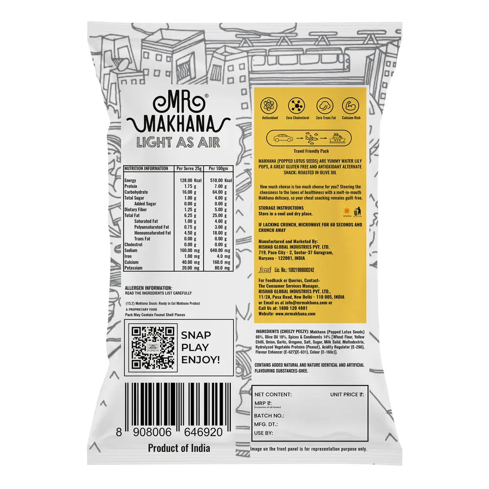 Makhana Cheezy Peezy 65g | Mr Makhana - snacks