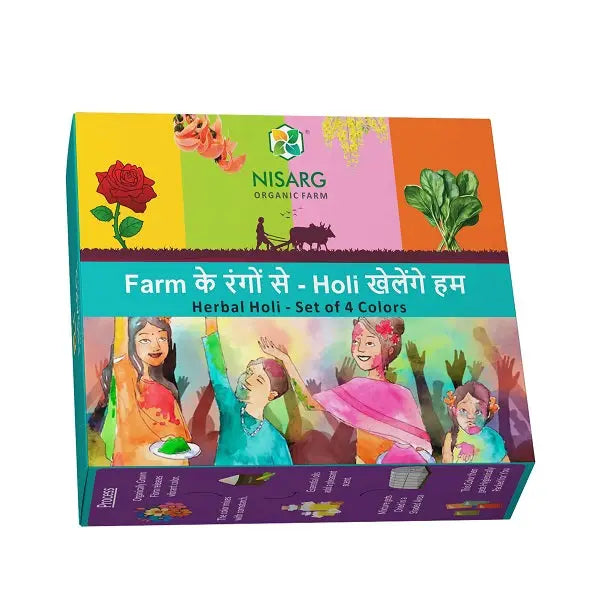 Natural Holi Colors (Pack Of 4) | Organic Holi Colors - Holi Colours
