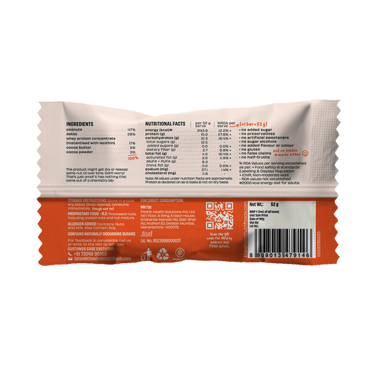 Peanut Cocoa Protein Bar | Pack of 1 | The Whole Truth