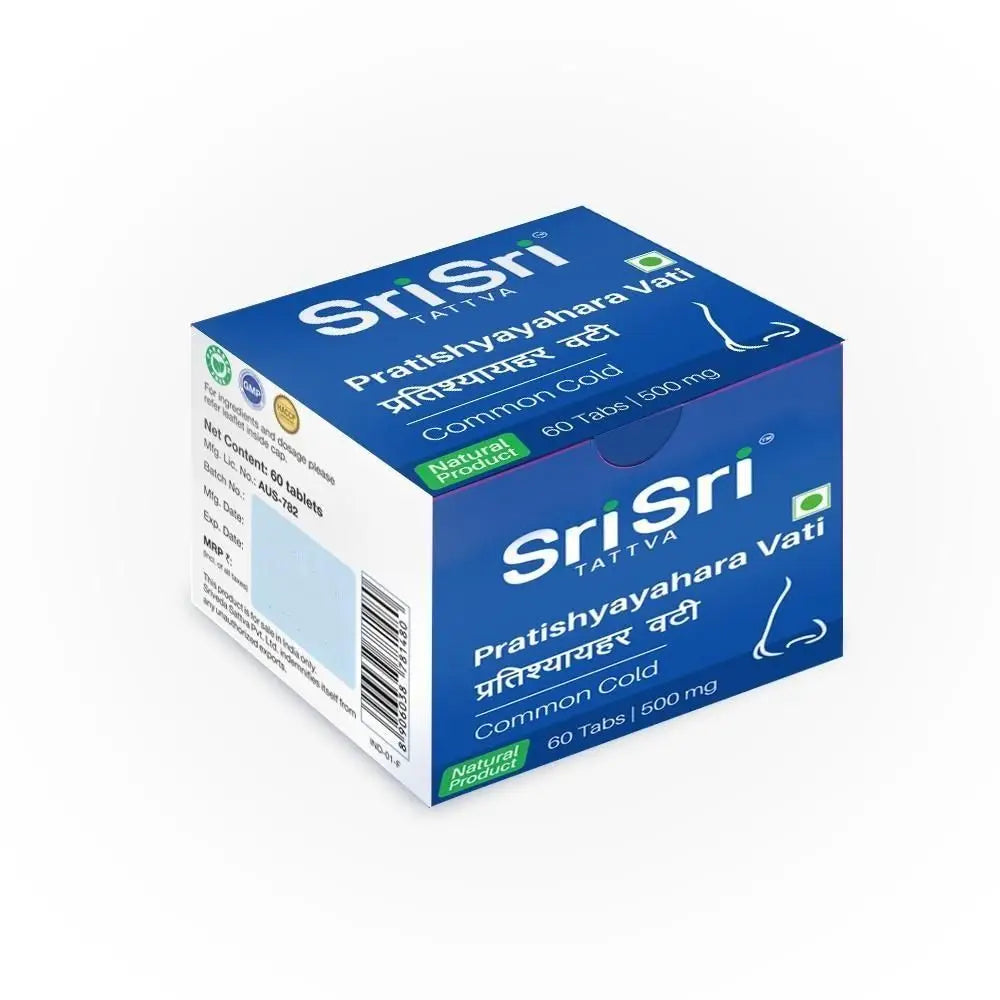 Pratishyayahara Vati - Common Cold 10 Tabs 500mg | Sri Sri Tattva - Tablets