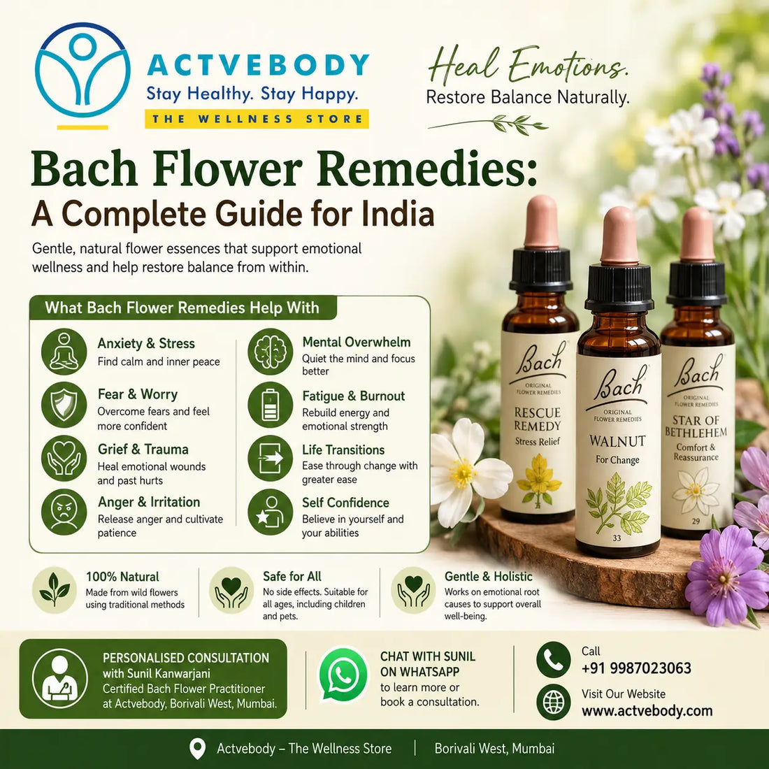 Bach Flower Remedies: A Complete Guide for India , What They Are, How They Work & Where to Find