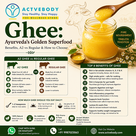 Ghee: Ayurveda's Golden Superfood , Benefits, A2 vs Regular & How to Choose