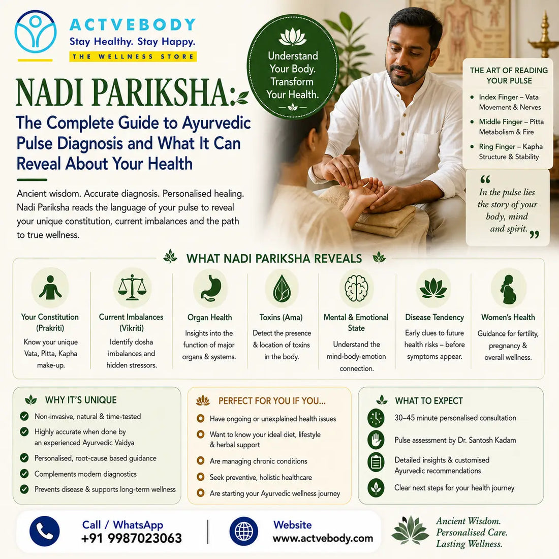 Nadi Pariksha: The Complete Guide to Ayurvedic Pulse Diagnosis and What It Can Reveal About Your Health