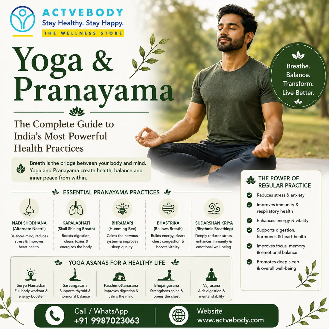 Yoga and Pranayama: The Complete Guide to India's Most Powerful Health Practices