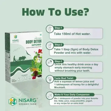 How to Use of Body Detox Blood Purifier Powder - Nisarg Organic Farm