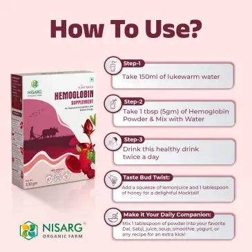 How to Use Hemoglobin suppliment - Nisarg Organic Farm