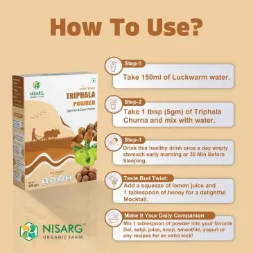 Organic Triphala Powder, triphala churna for glowing skin, Triphala churna for skin whitening, triphala powder for digestion