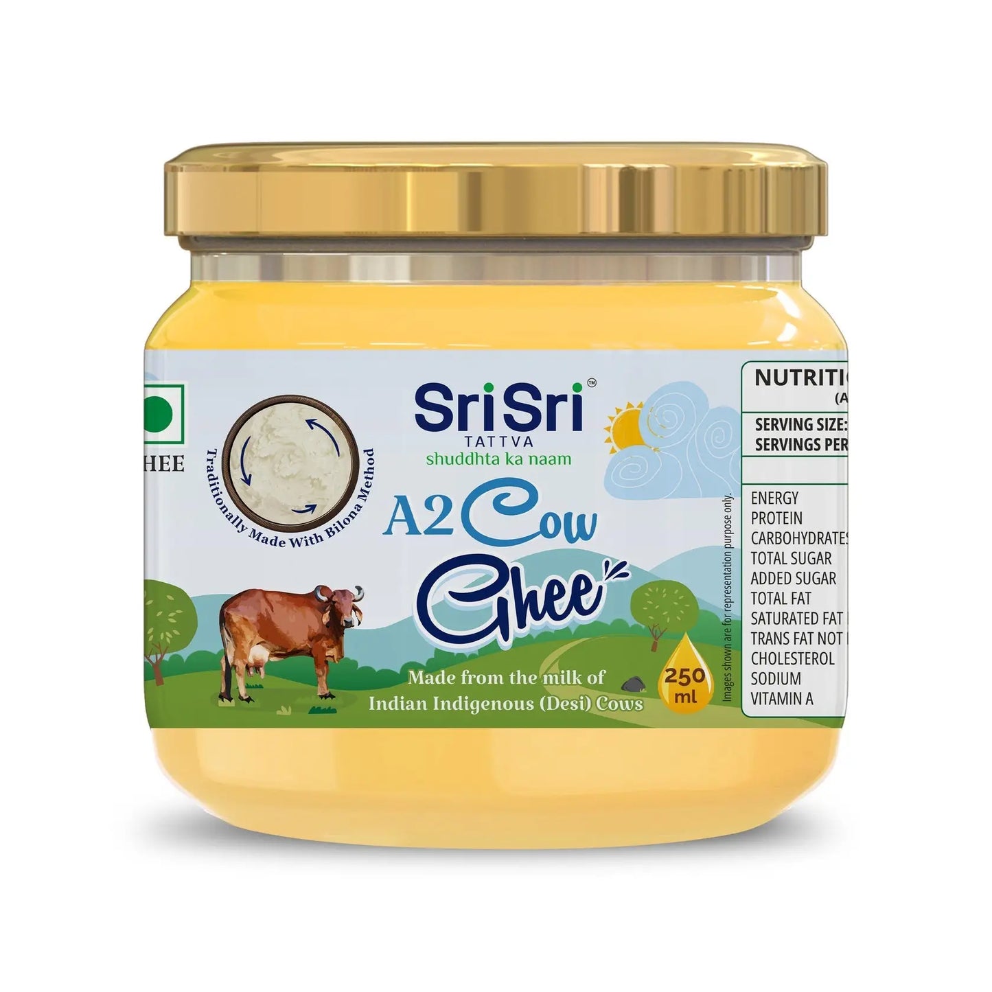 A2 Cow Ghee 250ml | Sri Sri Tattva - Ghee