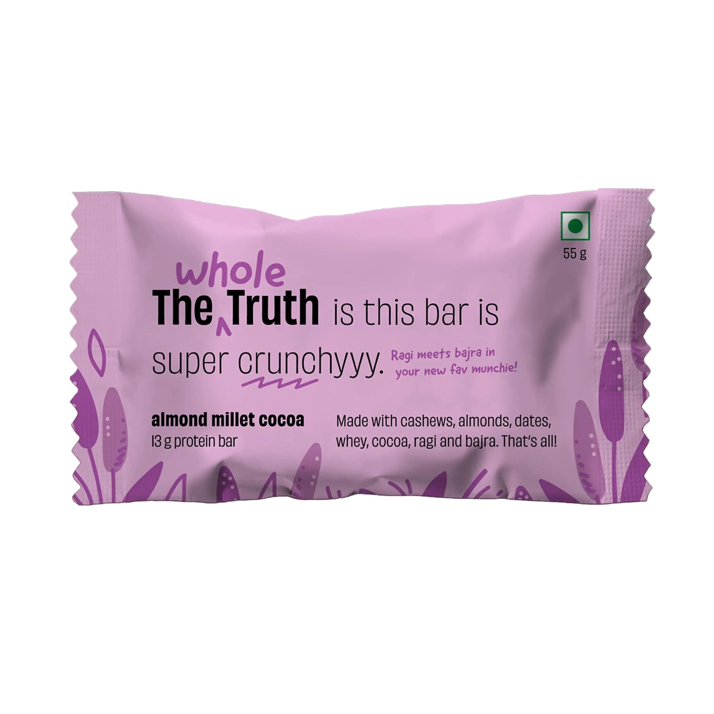 Almond Millet Cocoa Bar | Pack of 1 | The Whole Truth