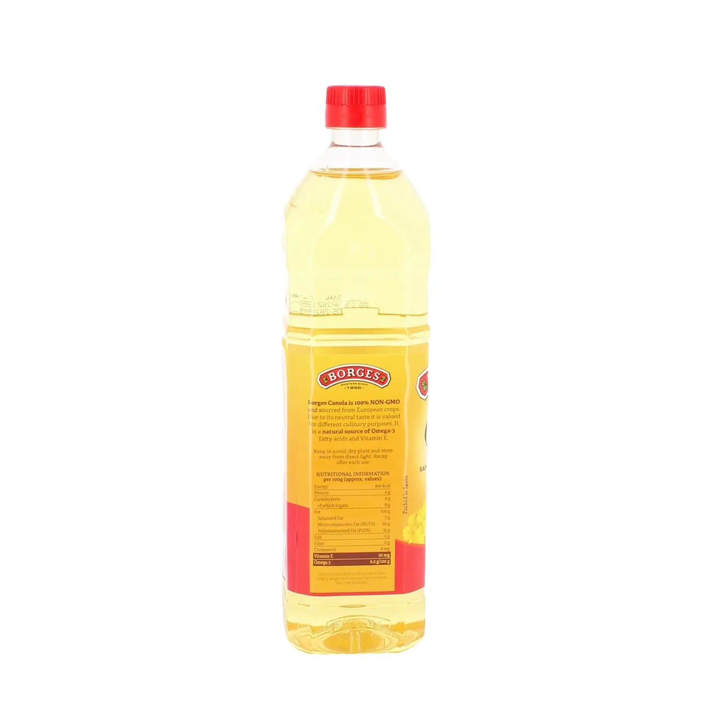 Borges Canola Oil -1L | Source of Omega 3 | 100% Non GMO | Suitable for Deep frying | Delicate flavour