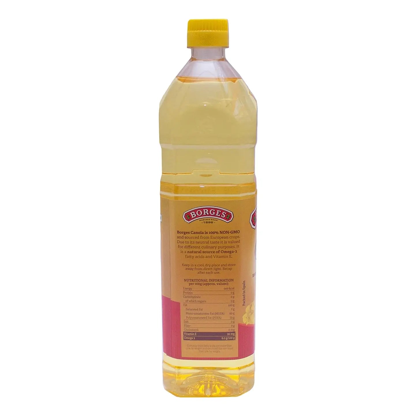 Borges Canola Oil -1L | Source of Omega 3 | 100% Non GMO | Suitable for Deep frying | Delicate flavour