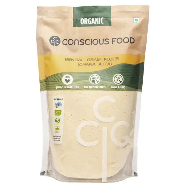 Chana Atta / Bengal Gram Flour 500g | Conscious Food - Breakfast