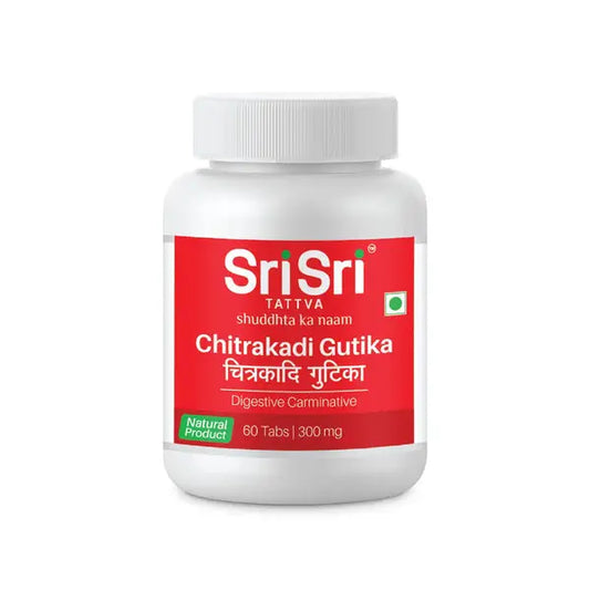Chitrakadi Gutika - Digestive Carminative 60 Tabs | 300mg - Ayurvedic Medicine
