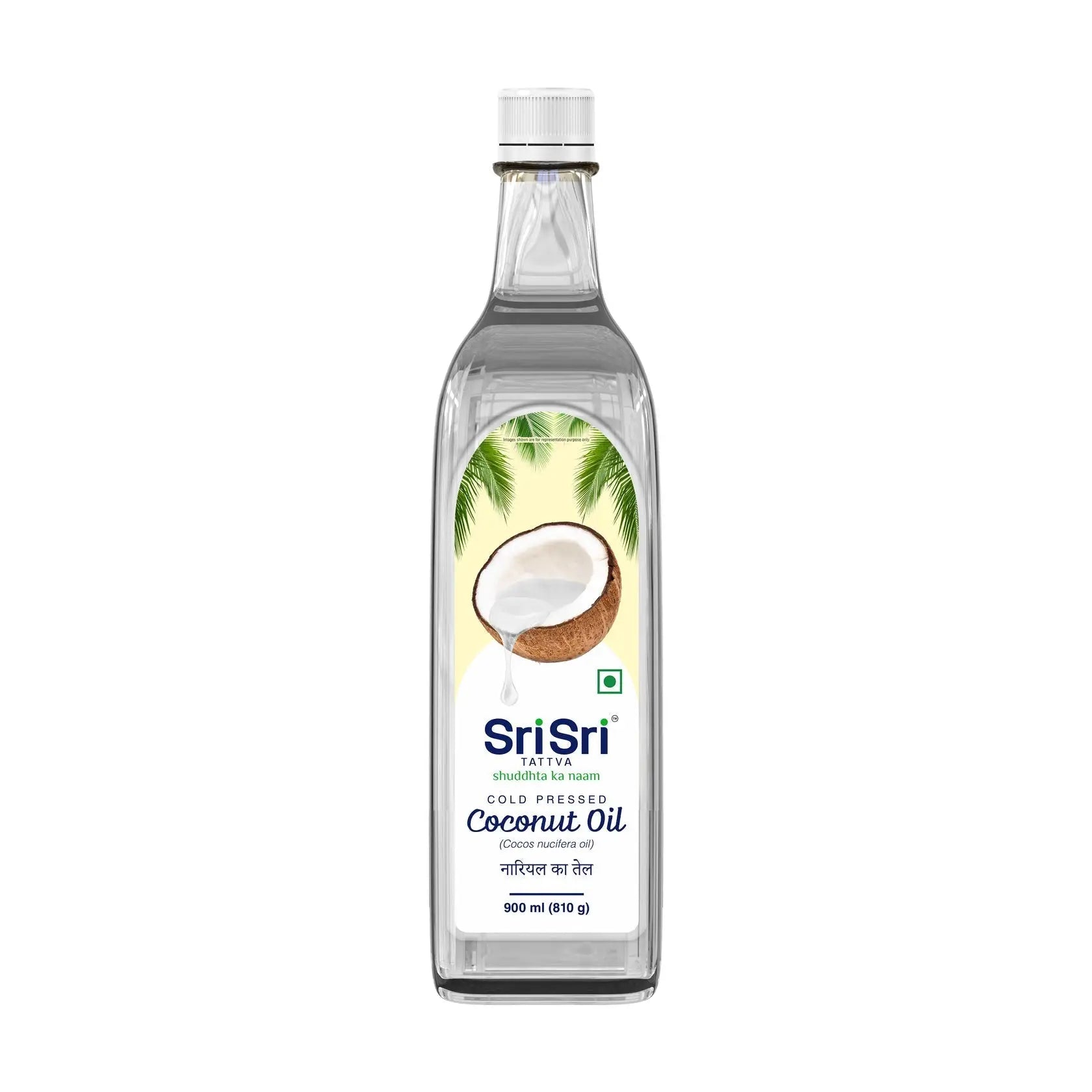 Coconut Oil - 100% Pure And Unrefined Cold Pressed Oil 900ml | Sri Sri Tattva - Oils