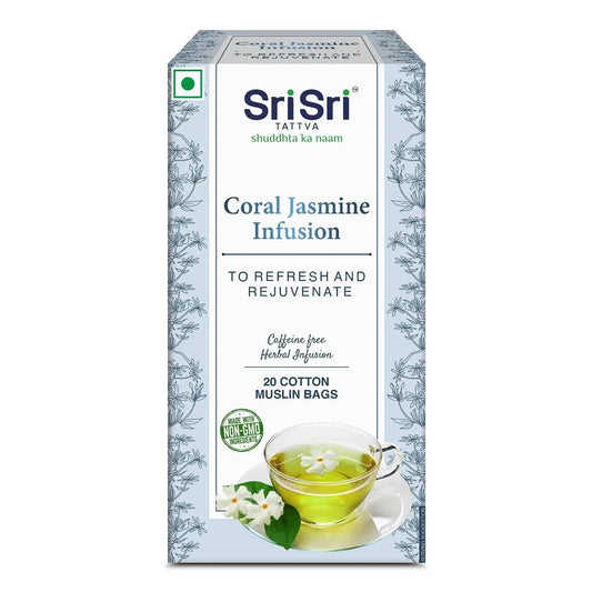 Coral Jasmine Infusion | Sri Sri Tattva | 20 Bags - Tea