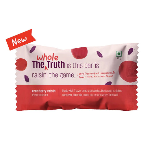Cranberry Raisin Protein Bar | Pack of 1 | The Whole Truth