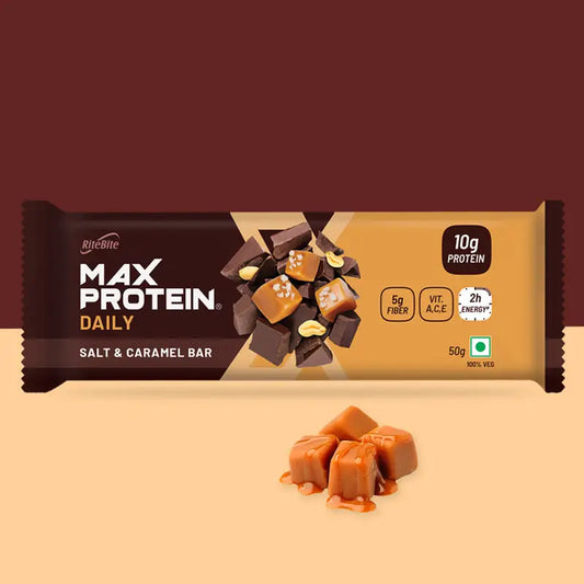 Daily Salt & Caramel Bar - Pack of 1 50g | Max Protein - Protien Bars