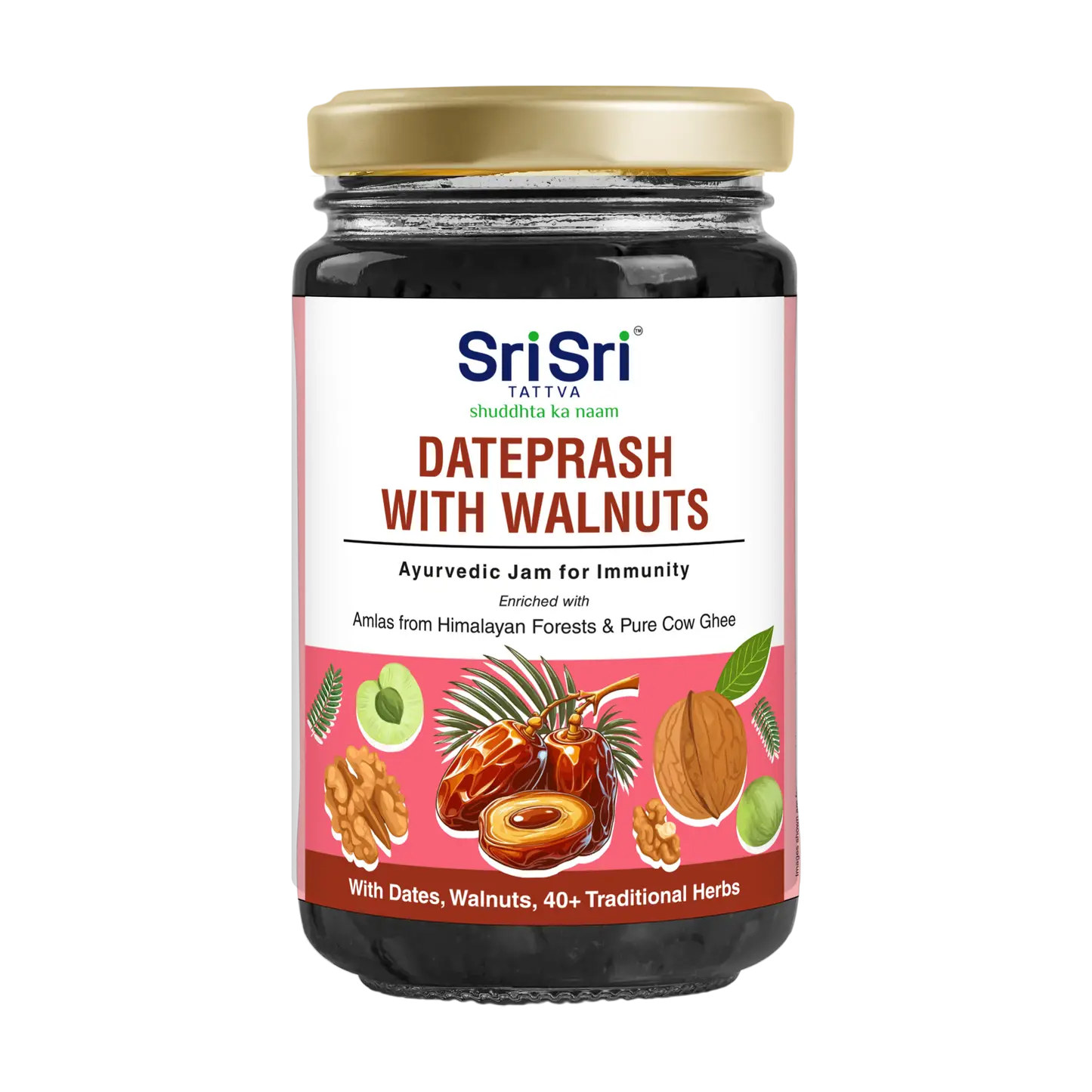 Dateprash with Walnuts – Ayurvedic Jam for Immunity | Ayurvedic Immunity Booster | 40+ Ayurvedic Herbs | 450g - protien