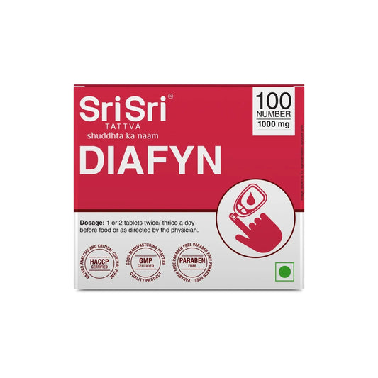 DIAFYN for Blood Sugar Control 10 Tabs | 1000 mg | Sri Sri Tattva - Ayurvedic Medicine