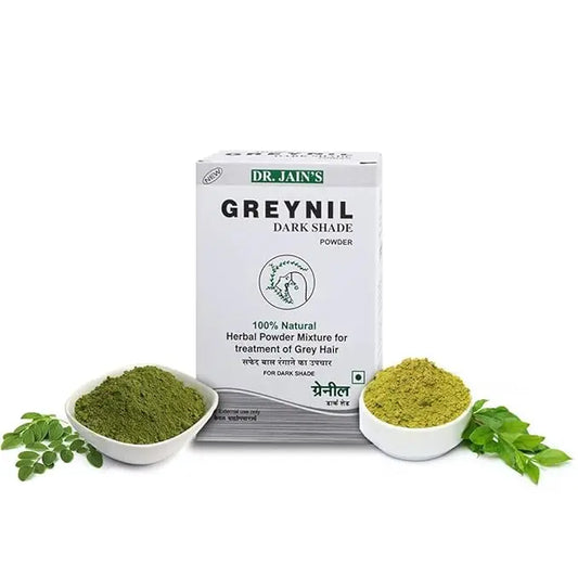 Dr. Jain’s Greynil Dark Shade Mehandi and Indigo Powder 100g - Green - Powder