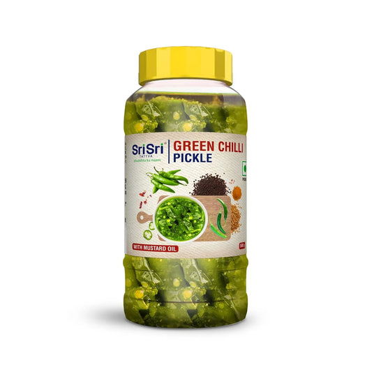 Green Chilli Pickle 500g | Sri Sri Tattva - Grocery