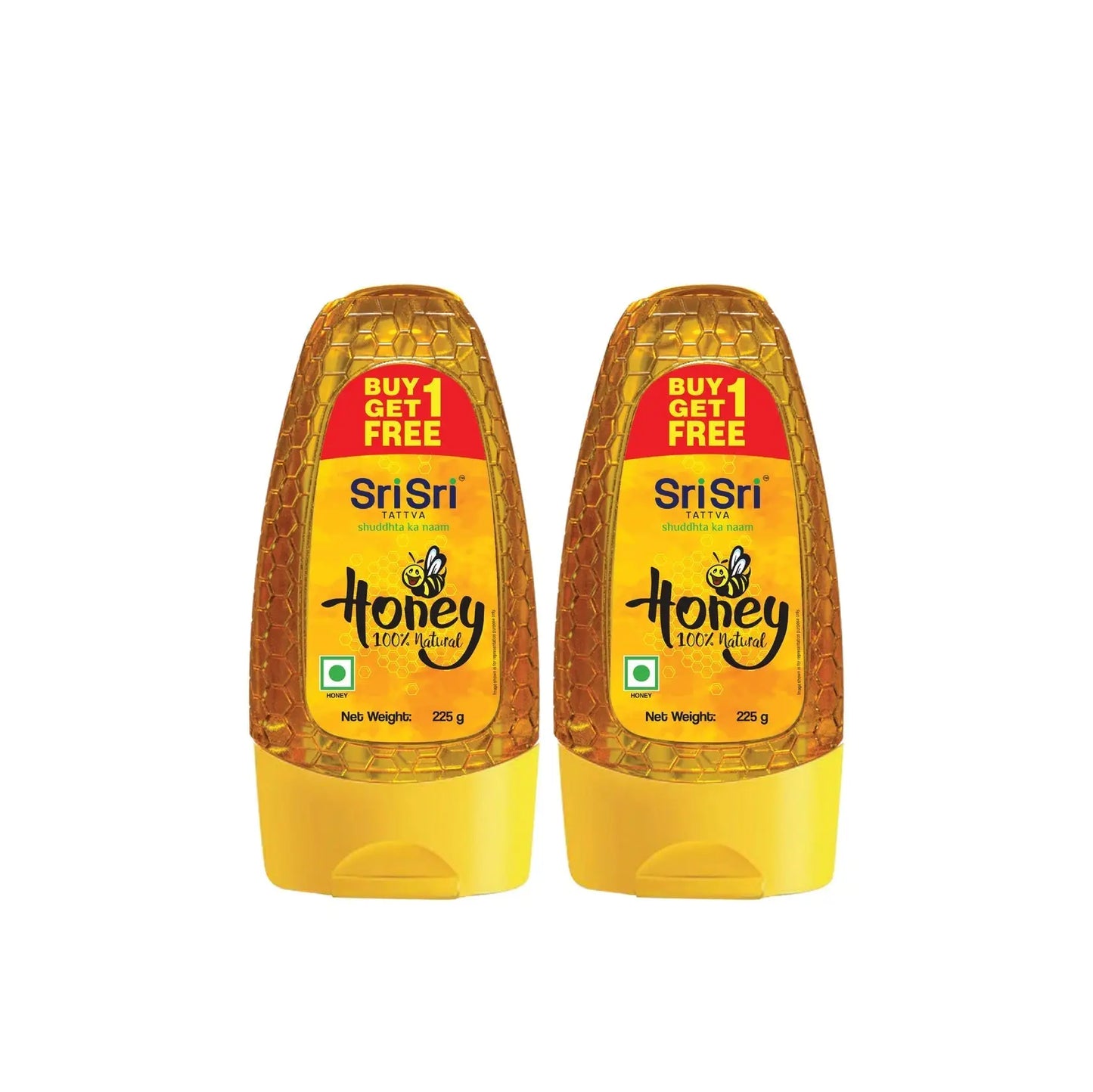 Honey - 100% Natural & Pure No sugar adulteration 225 g (Buy 1 Get 1 Free) - Honey