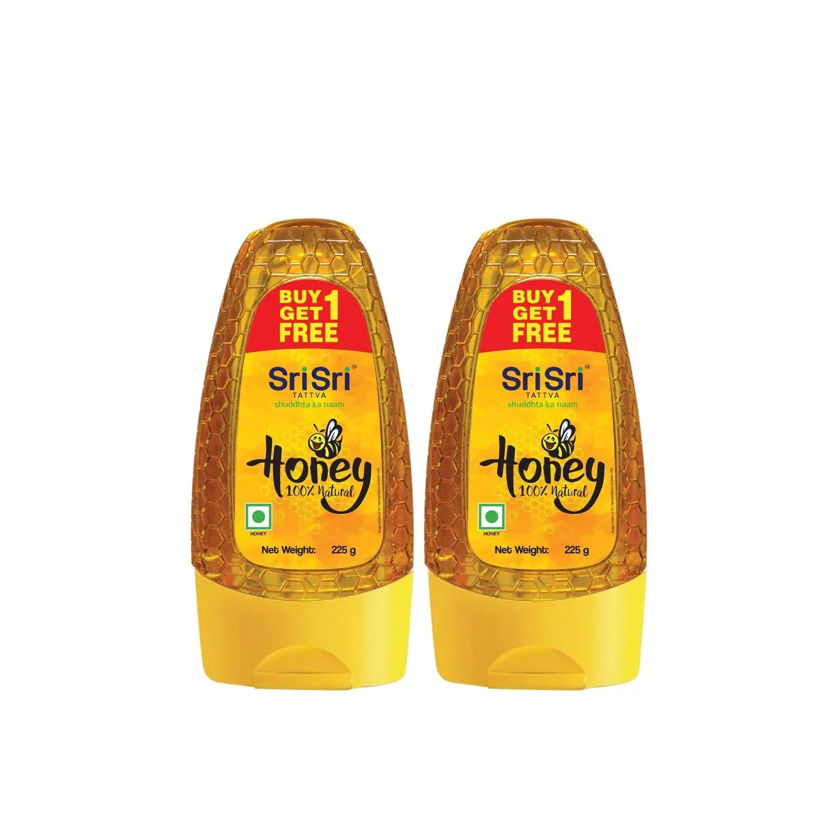 Honey - 100% Natural & Pure No sugar adulteration 225 g (Buy 1 Get 1 Free) - Honey