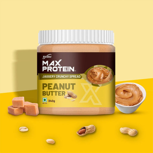 Jaggery Crunchy Spread 340g | Max Protein - protien