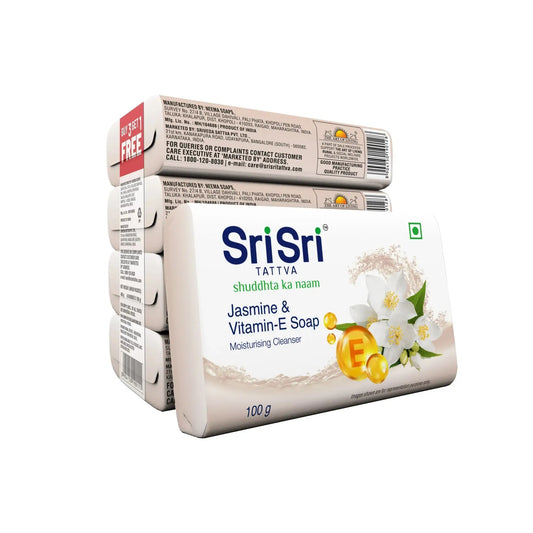 Jasmine & Vitamin E Soap | A Moisturising Cleanser | Buy 3 Get 1 Free | 100gm Each - Soap