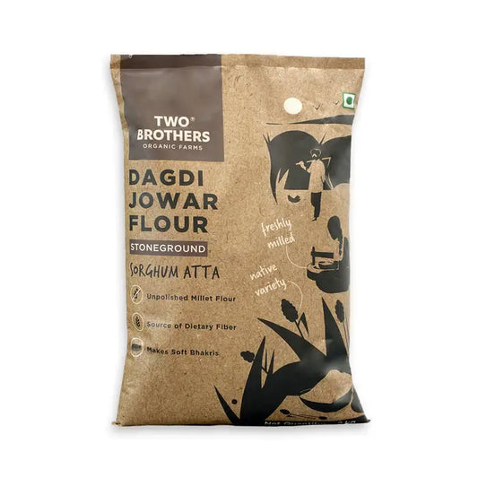 Jowar (Sorghum) Atta Desi Dagdi Stoneground 500g | Two Brothers - Grocery