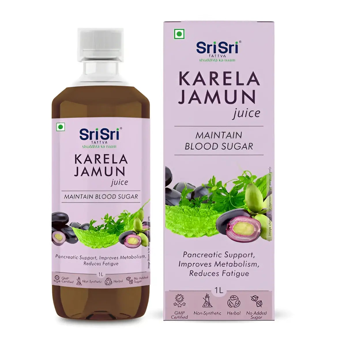 Karela Jamun Juice 1Ltr By Sri Sri Tattva - Juice