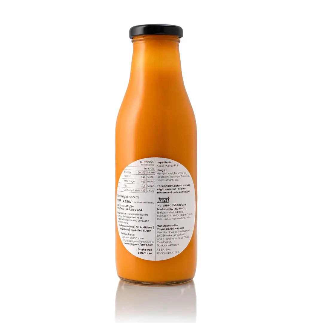 Kesar Mango Pulp | My Organic Earth