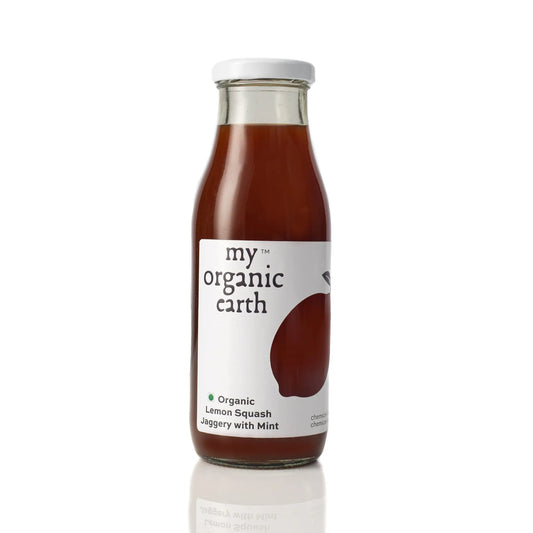 Lemon Squash with Jaggery - Mint Flavour 350g | My Organic Earth