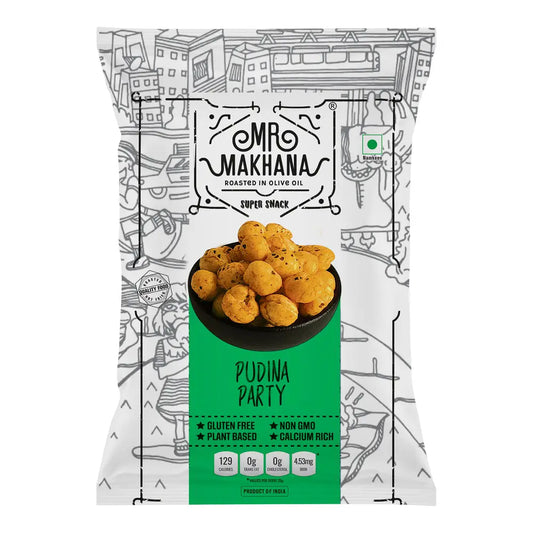 Makhana Pudina Party 65g | Mr Makhana - snacks