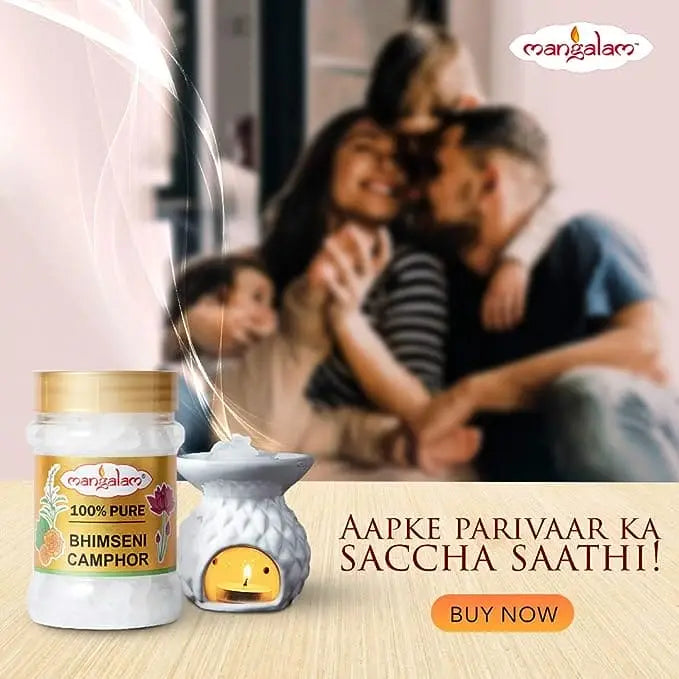 Mangalam Bhimseni Camphor Chunks 500g Jar - Pack Of 1