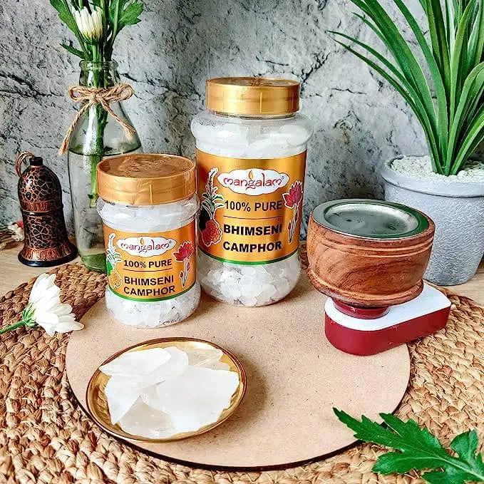 Mangalam Bhimseni Camphor Chunks 500g Jar - Pack Of 1