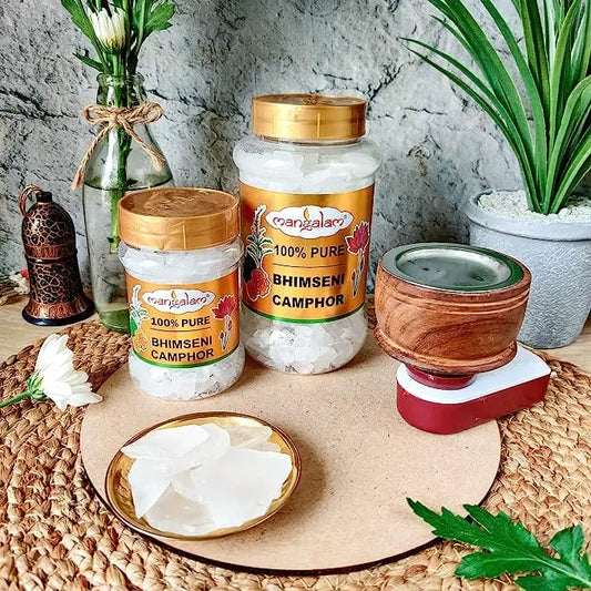 Mangalam Bhimseni Camphor Chunks 500g Jar - Pack Of 1