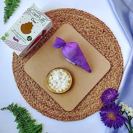 Mangalam CamPure Camphor Cone (Lavender) Pack Of 2 - Room Car and Air Freshener & Mosquito Repellent - Home Care