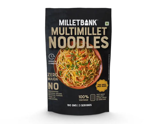 Multi Millet Hakka Noodles 180g | MilletBank - snacks