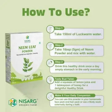 How to use neem leaf powder - Nisarg Organic
