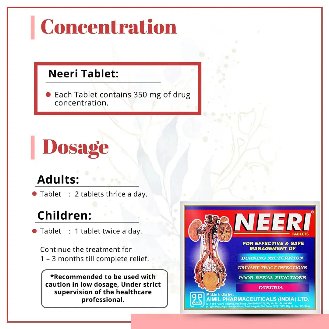 Neeri by Aimil Pharmaceuticals India Ltd - 30 tablets - Tablets