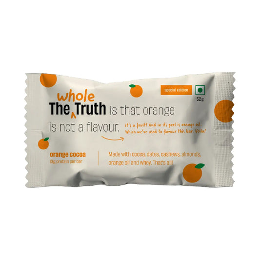 Orange Cocoa Protein Bar | Pack of 1 | The Whole Truth