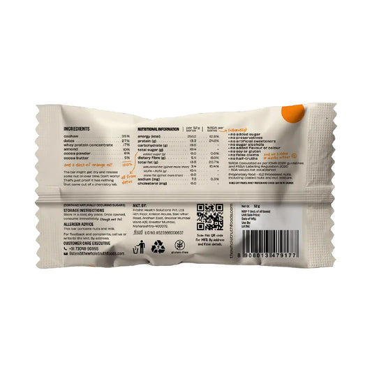 Orange Cocoa Protein Bar | Pack of 1 | The Whole Truth