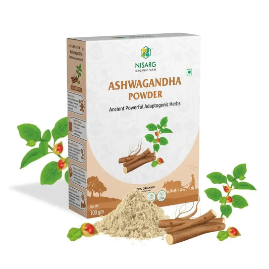 Organic Ashwagandha Powder (Churna) 100g | Nisarg Organic Farm